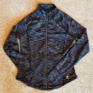 Fila Black/gray heathered warm up jacket
